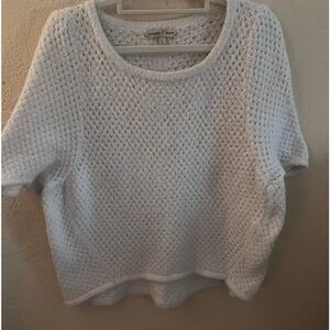Alter’d State Short Sleeve Sweater Off White Size Large